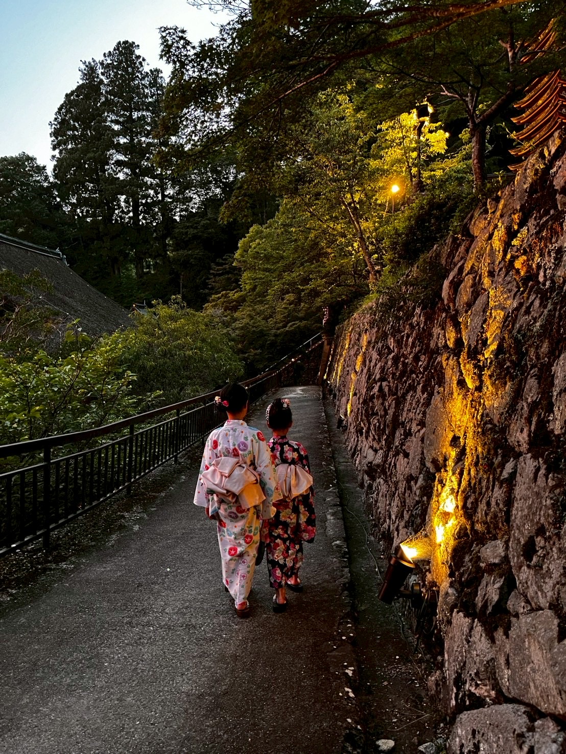 談山神社 回廊と青紅葉
